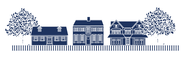 Drawing from houses from logo